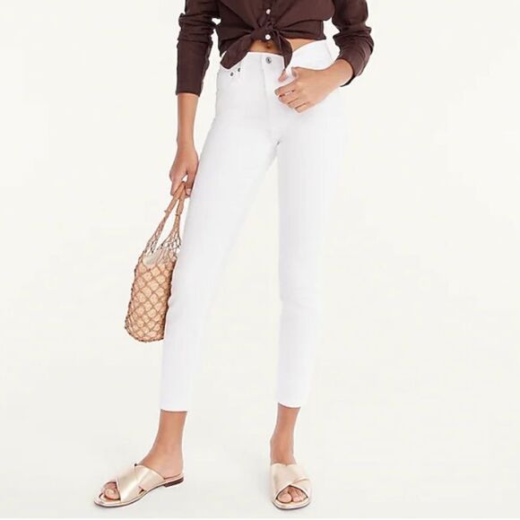 J. Crew 9" mid-rise toothpick jean in white* - Picture 2 of 7